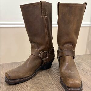 Frye Brown Leather Western Boots